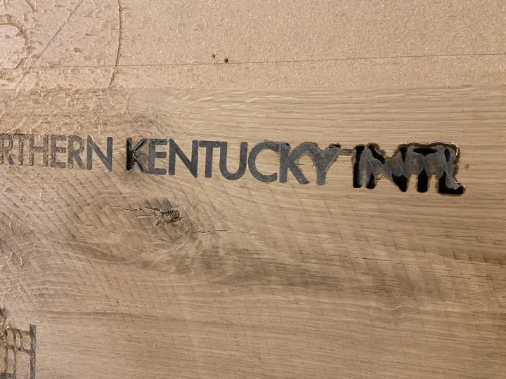 The airport map lettering, close up